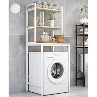 Étagère Dessus Machine à Laver 3 Niveaux - Rangement Buanderie H205 X L70 X P60 Cm Blanc