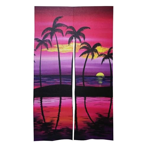 ヤシの木 カーテン 腰窓 ヤシの木 カーテン 腰窓