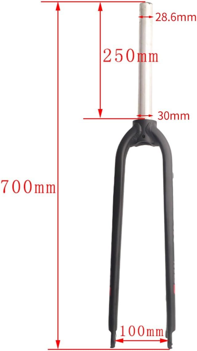 Bikes Rigid Fork 26" 27.5" 29" Universal Mountain Bikes Fork 1-1/8'' Straight Aluminum Alloy Front Fork 9 * 100mm Quick Release Disc Brake Bikes Fork(Black Gray,27.5in)