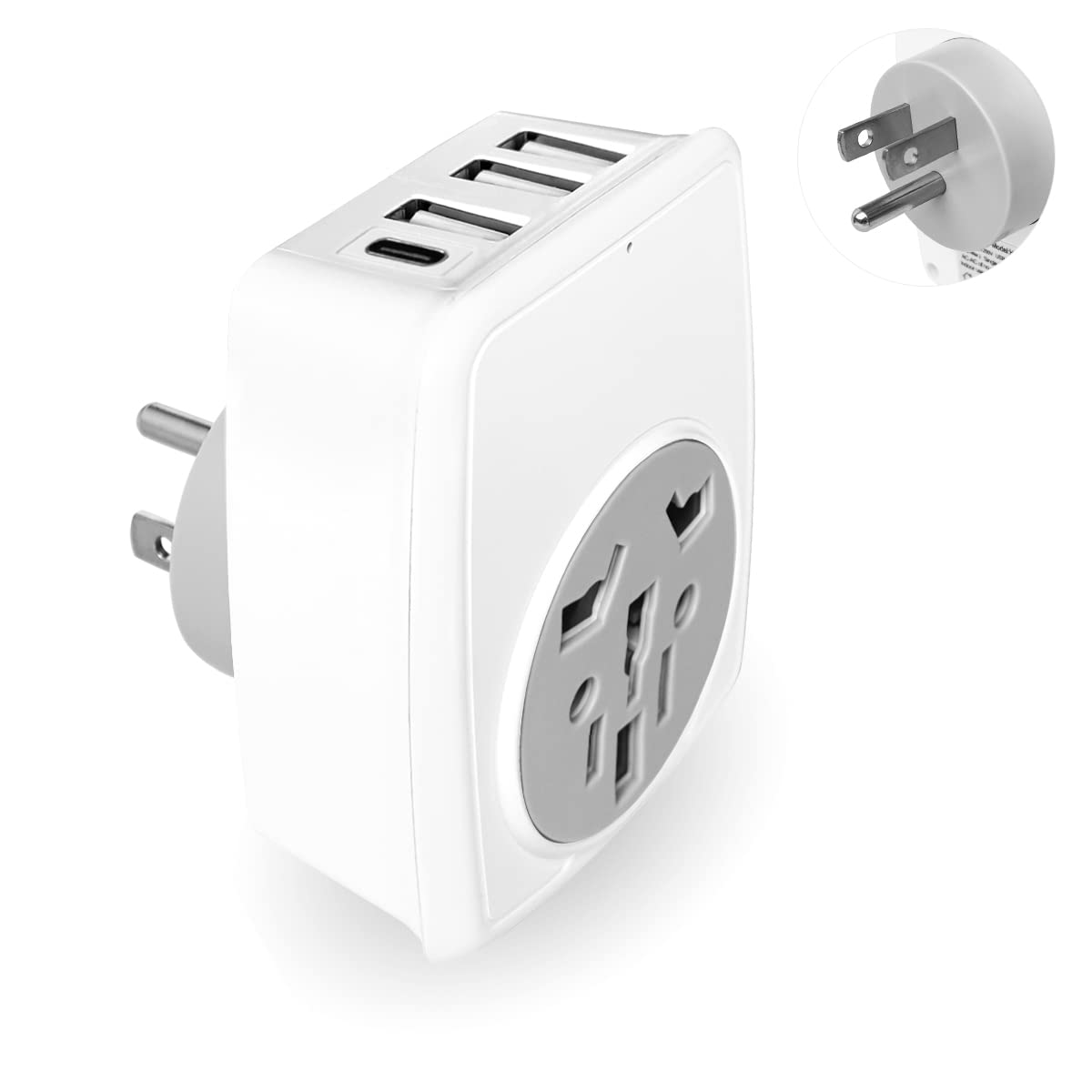 Universal Travel Adapter,SHUOMAO Worldwide Travel Adapter All in One International with 2 USB Ports,UK to European/USA Plug Multi Travel Power Adapters Plug for European EU US UK AUS