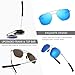 SUNGAIT Men's Military Style Polarized Pilot Aviator Sunglasses - Bayonet Temples (Silver Frame/Blue Mirrored Lens) SGT285YBL
