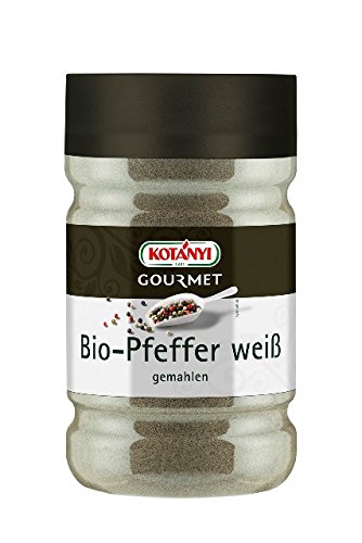 Kotanyi Bio Pfeffer weiß gemahlen Gewürze für Großverbraucher und Gastronomie Gourmetdose, 710 g