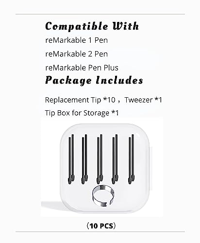 Image of Marker Pen Tips for Remarkable 1 /2 Stylus Marker Pen Plus Replacement Soft Nibs,Tips with Tool (10 PCS /5B)