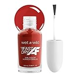 wet n wild Fast Dry AF Nail Polish Color, Red Light District | Quick Drying - 40 Seconds | Long Lasting - 5 Days, Shine