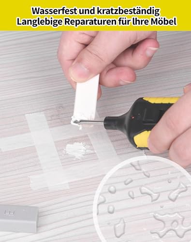 Vinylboden Reparaturset 15 Stück Laminat Reparaturset, PVC Vinyl und Kunststoff Parkett Reparaturset für Laminat Parket Holz Vinylböden, Holz Reparaturset 11 Farben Hartwachs, reparaturset Fliesen