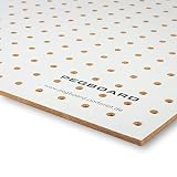 1 panel para herramientas de madera, 120 x 60 x 0,5 cm, diámetro del orificio 7 mm, tablero de fibra de densidad media lacado en blanco
