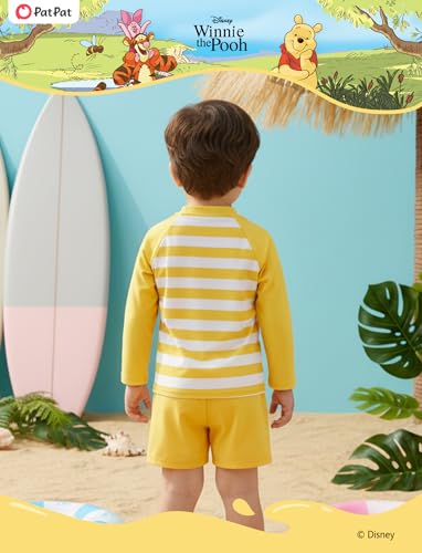 Image of Disney Marvel Spiderman Swimsuit Rash Guard Shirt & Swim Trunks Stitch Boys Swim Set UPF 50+ Summer Kids Bathing Suit 3M-13T