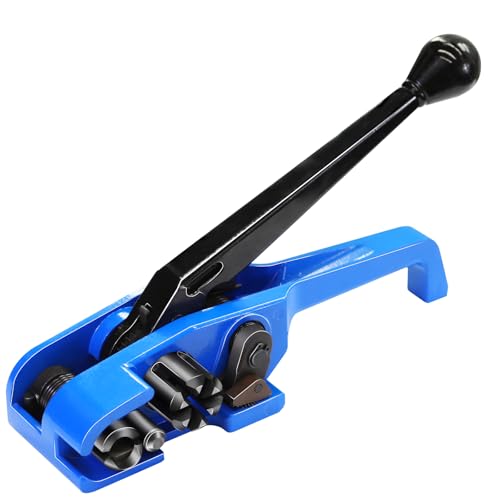 Heavy Duty Banding Strapping Tensioner &amp; Cutter Manual Packaging Tools Windlass for 1/2"-3/4" Width Polyester Poly Strap(Alloy Steel Material)