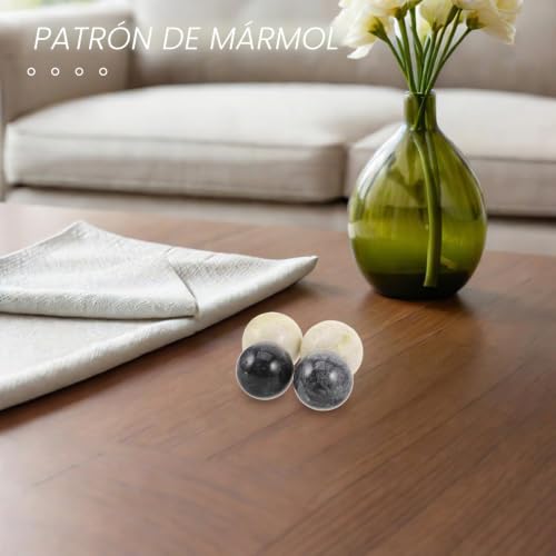 Miniatura 5 de Cabilock Bolas Decorativas De Mármol Natural 4 Piezas 2 Negras 2 Para Relleno De Jarrones Y Centros De Mesa, Esferas Para Decoración Del Hogar En Sala, Comedor Y Escritorio