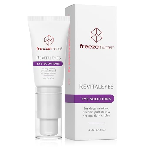 freezeframe - Revitaleyes, Clinical Anti Wrinkle Gel, Hydrating Eye Cream for Dark Circles and Puffy Eyes with Hyaluronic Acid, 3 Powerful Peptides, Vitamin C and a Unique Gel Tensor System (15ml)