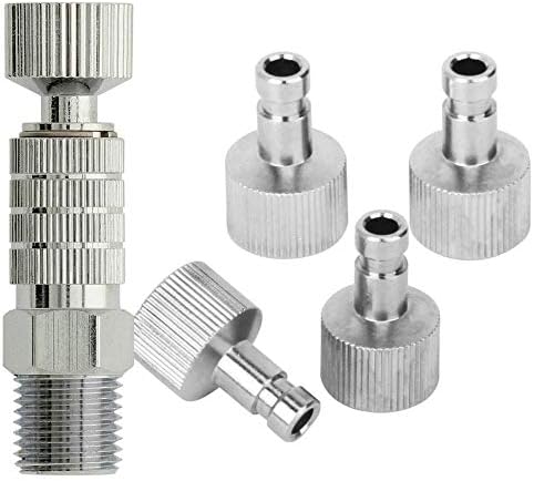 ABEST Airbrush Quick Disconnect Coupler Release Fitting Adapter Kit with 5 pcs 1/8" Female Connectors and 1 Male Adaptor for Air Compressor, Airbrush Hose