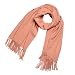 DonDon Echarpe d'hiver pour femmes Large et pelucheuse 200 x 70 cm - Couleur saumon