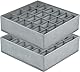Joyoldelf 2 Stück Aufbewahrungsboxen für Socken und Unterwäsche, 24 Zellen Faltbare Boxen (Faltbox, Drawer Dividers, Schubladen Organizer Stoffboxen zum Aufbewahren von Socken（Grau）