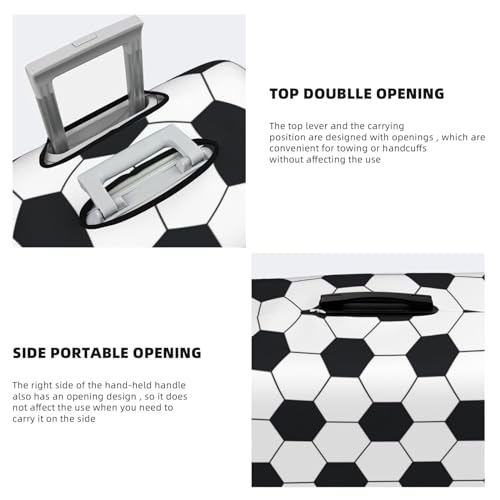 Soccer Ball Print Luggage Covers For Suitcase,Elastic Washable & Stretchable Suitcase Covers For Luggage, Anti-Scratch - Fits 18-32 Inch Luggage-No Luggage Included3