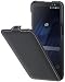 Produktbild StilGut UltraSlim Case Hülle Leder-Tasche für Samsung Galaxy S8. Dünnes Flip-Case vertikal klappbar aus Echtleder für das Original Samsung Galaxy S8, Schwarz Nappa