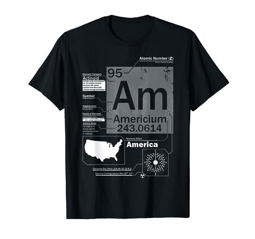 Elemento Americio (Am) | Número Atómico 95 Ciencia Camiseta