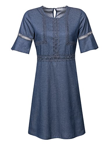 Vive Maria Victorian Denim - Vestido vaquero, color azul oscuro, azul, XL Cover