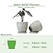 Bestseler 6 Inch Ceramic Planter Pots with Drainage Hole and Saucers for Indoor Plants, Garden Pots for Succulent, Orchid, and Flower - Set of 2