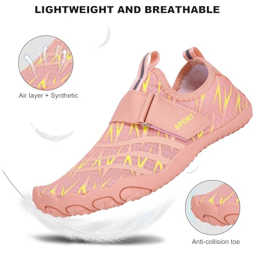 Image of Orgone Hike Footwear Barefoot Shoes Womens Mens, Pro Shoes Women Men Barefoot Hike Shoes Travel Shoes, Healthy & Non-Slip Breathable Barefoot Shoes, Pink A04