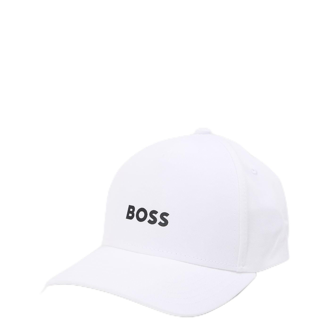 BOSS Mens Seth Cap Embroidered Logo Baseball Cap White Mens