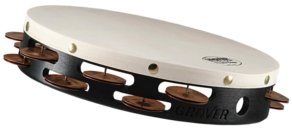 Grover Pro Percussion T2/PHBR Projection-Plus 10-inch Double-row Tambourine