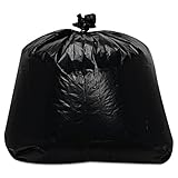 Trinity Packaging Low-Density Can Liners, 1.6mil, 56gal, 23w x 20d x 47h, Black - 100 liners.