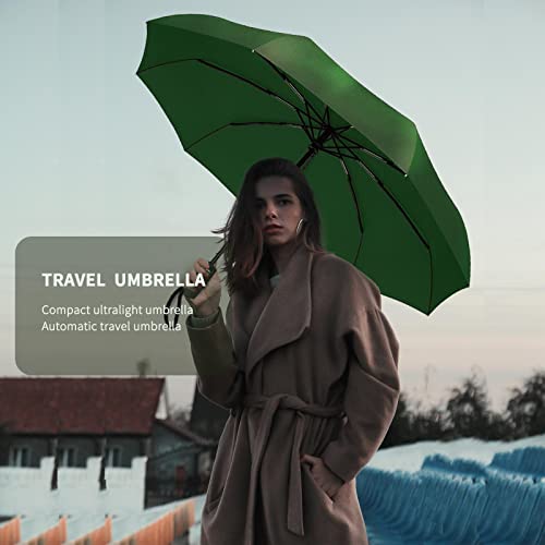 Image of SIEPASA Umbrella for Men - Automatic Large Size Foldable Umbrella with Travel Cover for Man and women - 3 fold Windproof umbrella