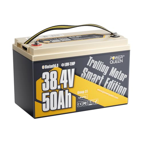 Power Queen 36v 50ah Bluetooth Lifepo4 Battery Smart Lithium Battery With Low...