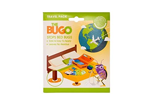 The Bugo 4 Pack Soft Floor Bed Bug Detector and Trap Travel Pack ideal for travelling or use in the home