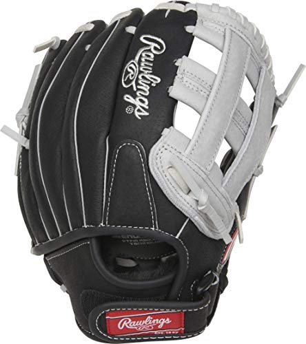 Rawlings Sure Catch Series Youth Baseball Glove, Pro H Web, 11 Inch, Right Hand Throw , Black/Gray #TOP3