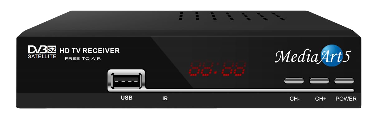 Digitale Satanlage Komplettset 60cm Sat-Schüssel Spiegel Antrazit HDTV Sat-Receiver 2X USB LNB 0,1dB Kabel Sat Anlage 1 Teilnehmer Full HD Astra 19°E Deutsch F-Steckern