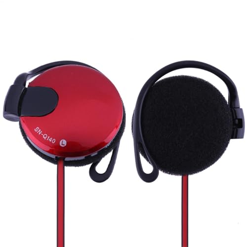 Clip Type Earphones Wired,3.5mm Over Ear Earphones for Phone - Compatible with Mobile Phones for Women and Men Running Hiking Ex