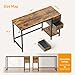 CubiCubi Computer Desk with 2 Drawers, 40 Inch Small Home Office Desk with Storage Study Writing Table, Light Brown