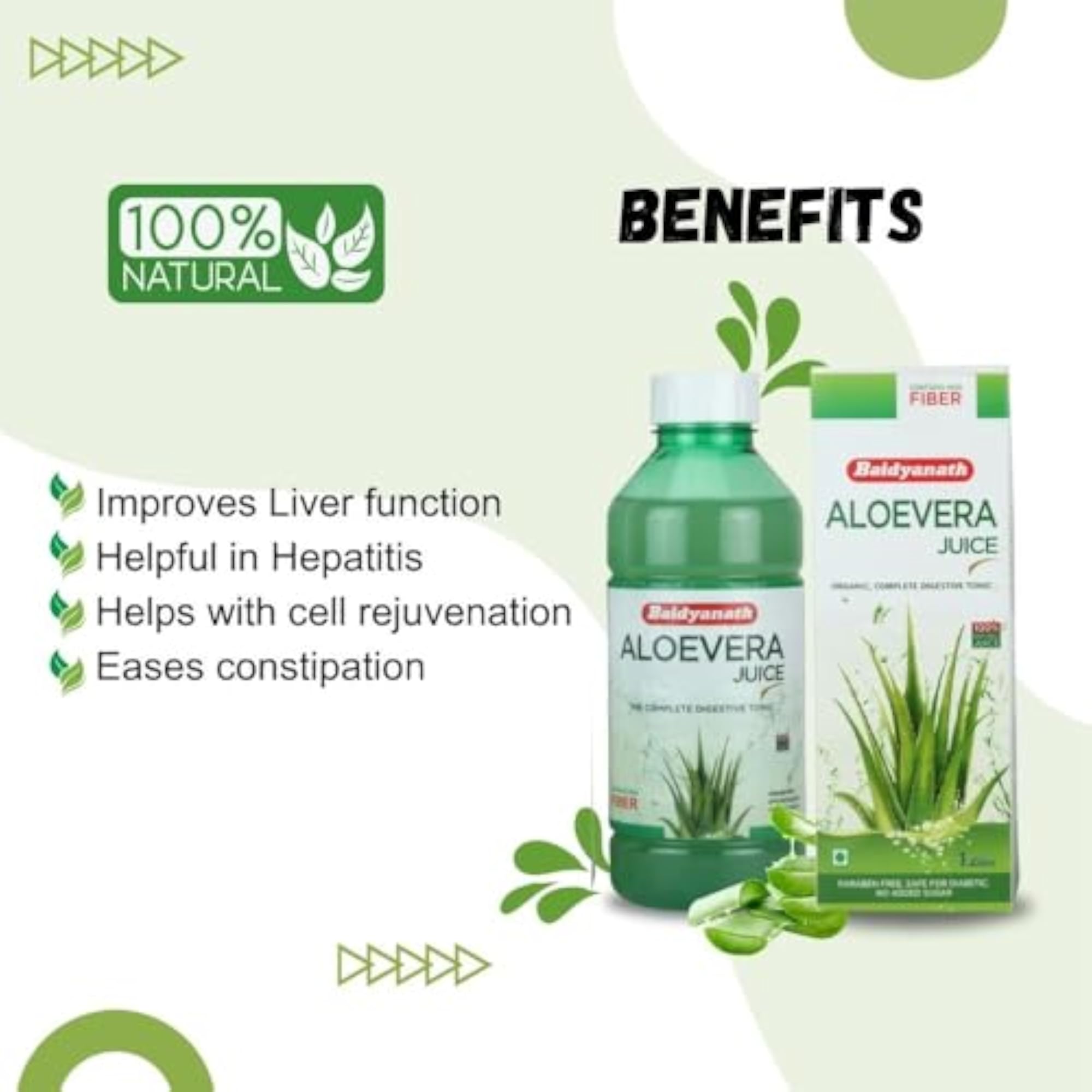 Baidyanath Aloe Vera Juice with Pulp, 1000 ml