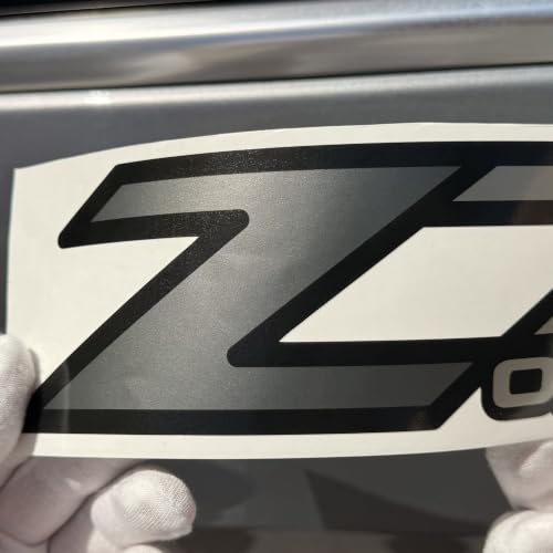 Image of GOLD HOOK Z71 Off Road Decals Stickers fit Chevy Silverado - F (2001-2006) Bed Side 1500 2500 HD Premium Series (Metallic Finish) (Gray)
