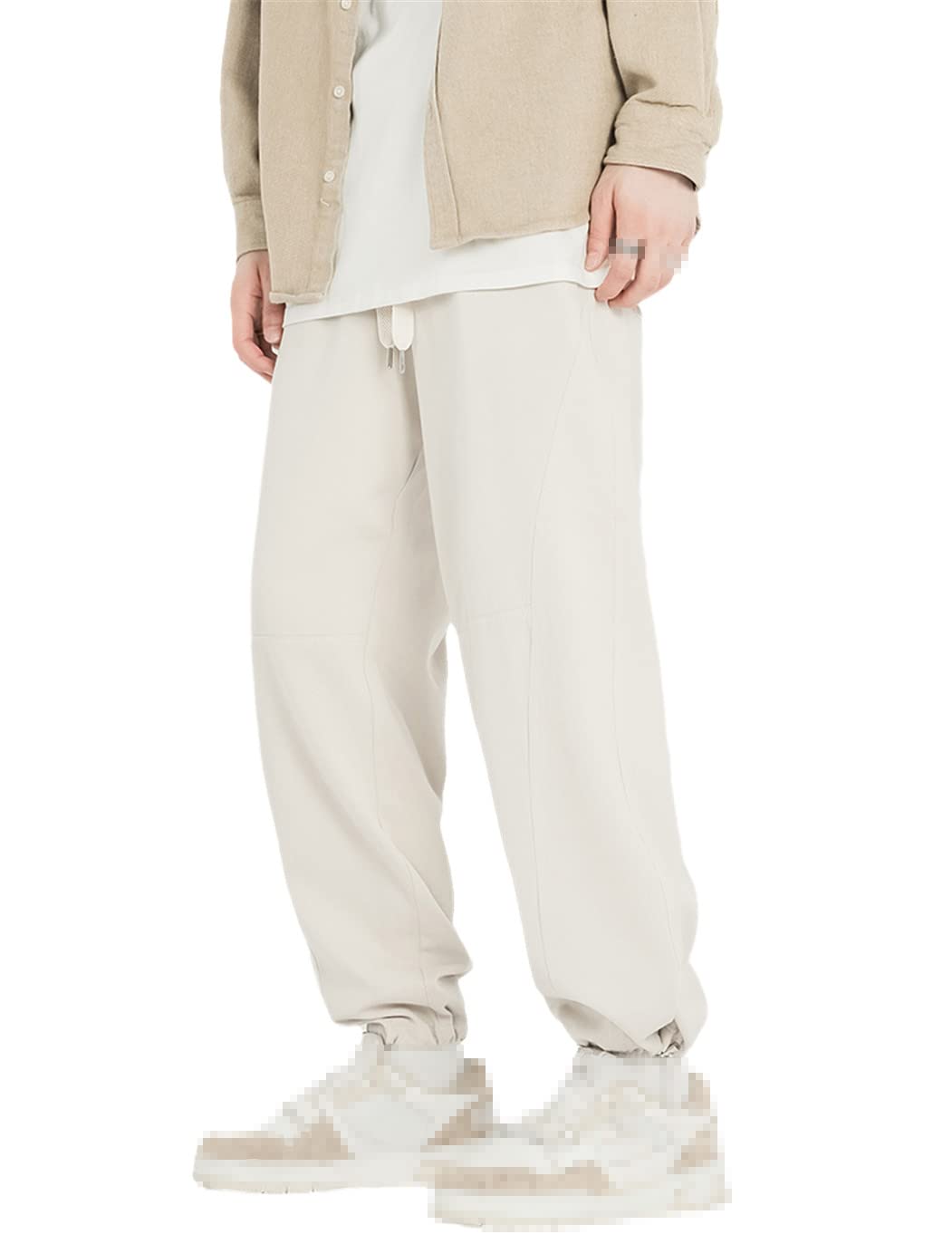 keusyoi Pantaloni della tuta dritti da uomo di primavera estate Streetwear Pantaloni larghi da jogging larghi in cotone Pantaloni casual da uomo Pantaloni larghi