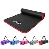 ATIVAFIT NBR Yogamatte,10mm dicke Trainingsmatte,183 cm * 61 cm Gymnastikmatte, rutschfeste Sportmatte mit Tragegurt,ideale Fitnessmatte für Pilates, Yoga oder andere Heimtrainings