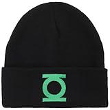 Green Lantern Logo Embroidery On Acrylic Knit Standard Cuff Beanie