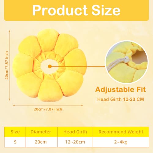 Halskrause Katze, Kragen Katze Set Mit Beißseil, Elisabethanischer Kragen Für Katzen, Verstellbares Halskrausen Für Katzen, Weicher Trichter Katze Für Katzen Mit Einem Kopfumfang Von 12-20cm