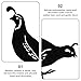 jojofuny 4pcs Garden Quail Stake Bird Yard Art Metal Statue Decor Animals Silhouette Outdoor Decoration Courtyard Ornaments for Lawns Backyard Patio Backyard Pathway