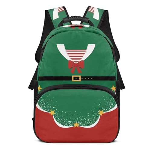 Mochila infantil para crianças a partir de 3 anos de idade, leve, 43 cm, mochila escolar para viagem escolar, Santa Elf, One Size, Mochilas Daypack