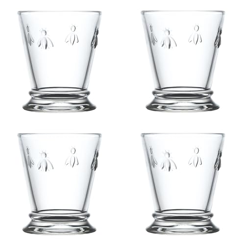 La Rochère- Juego de 4 vasos de agua - ABEILLE-Origine France