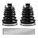 2PCS CV Axle Boot Repair Kit with 4 Stainless Steel Clamps & 6 Cable Ties, Universal CV Joint Boot Fits for Most Cars Dustproof and Waterproof