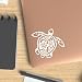 Sea Turtle Hibiscus Tropical Sticker for Car or Truck Window Laptop Water Bottle - 5" Waterproof Decal