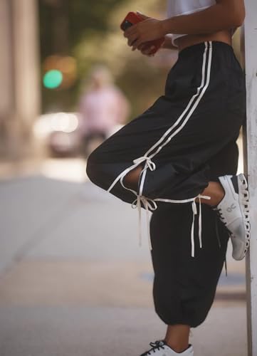 Side Bow Knot Track Pants for Women Summer Lightweight Loose Trousers Casual Baggy Y2K Lounge Pants with Pockets2