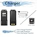 UV-5R Battery Extended USB-C Charger 3800mAh BL-5 for Walikie Talkie BF-F8HP UV-5X3 RD-5R UV-5RTP UV5R Type-c (BL-5L UV-5R Series Radios) (2packs Battery+ 1 Cable)