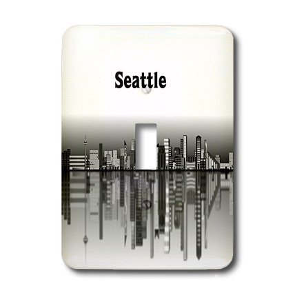 Seattle noir et blanc 3dRose lsp_179515_1 habillage mural chic