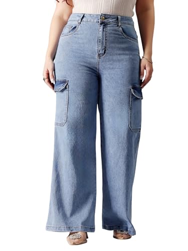 Image of Miss Chase A+ Women's Bootcut High Rise Regular Length Stretchable Denim Jeans