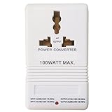  100W 110V 120V A 220V 240V Intensificación Abajo Convertidor De Voltaje Transformador De Doble Canal Convertidor De Energía Blanco