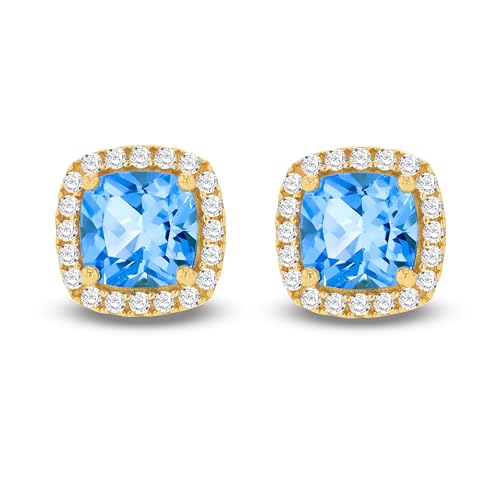 Boucles d'oreilles topaze bleue or jaune pour sublimer vos tenues